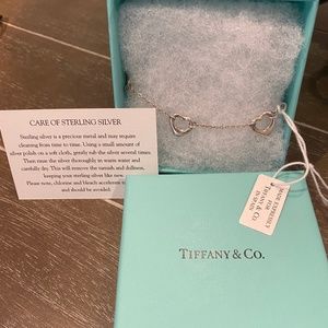 Tiffany & Co. Sterling Silver Open Five Heart Bracelet